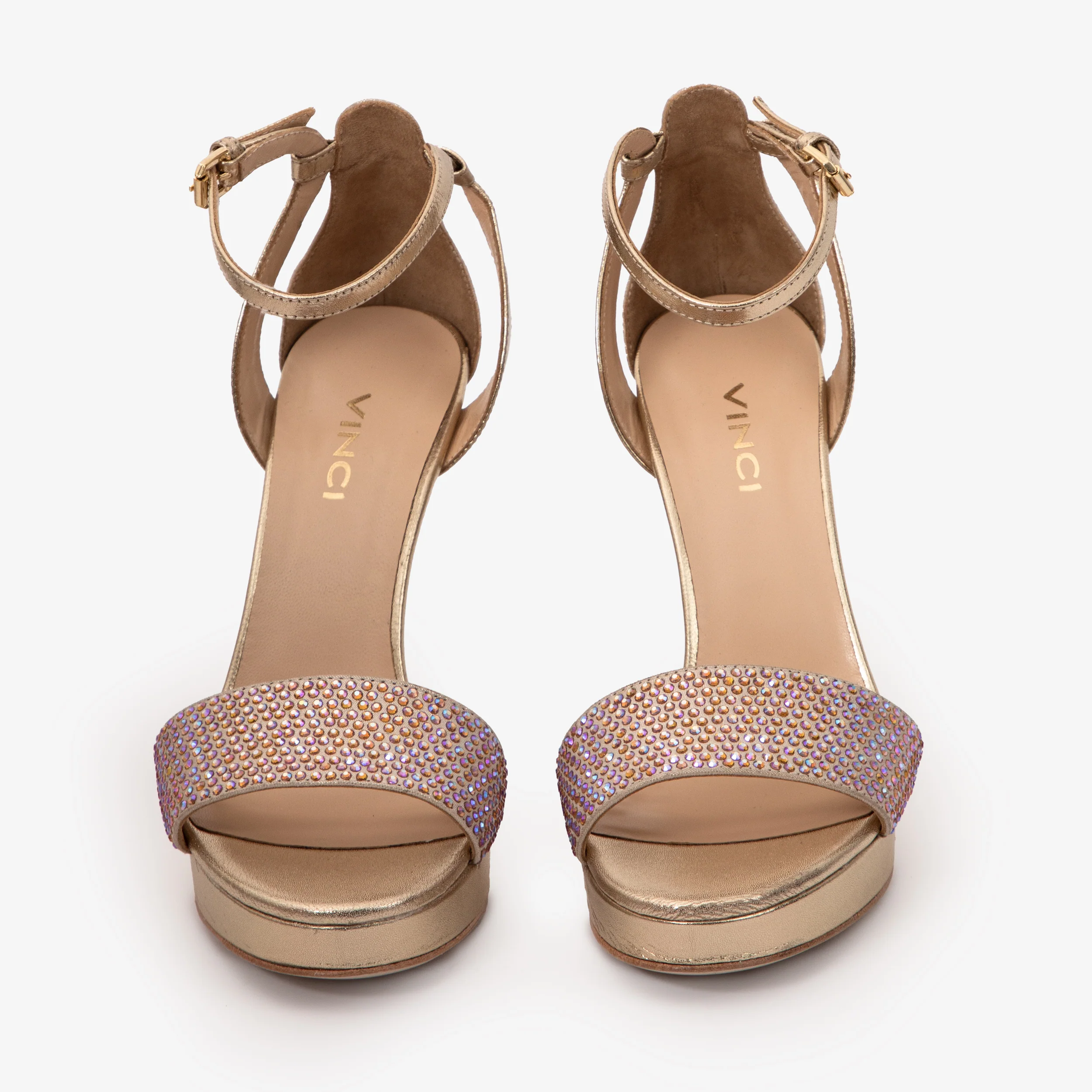 The Mars Platform Heel Gold Leather Women's Sandal - Image 5