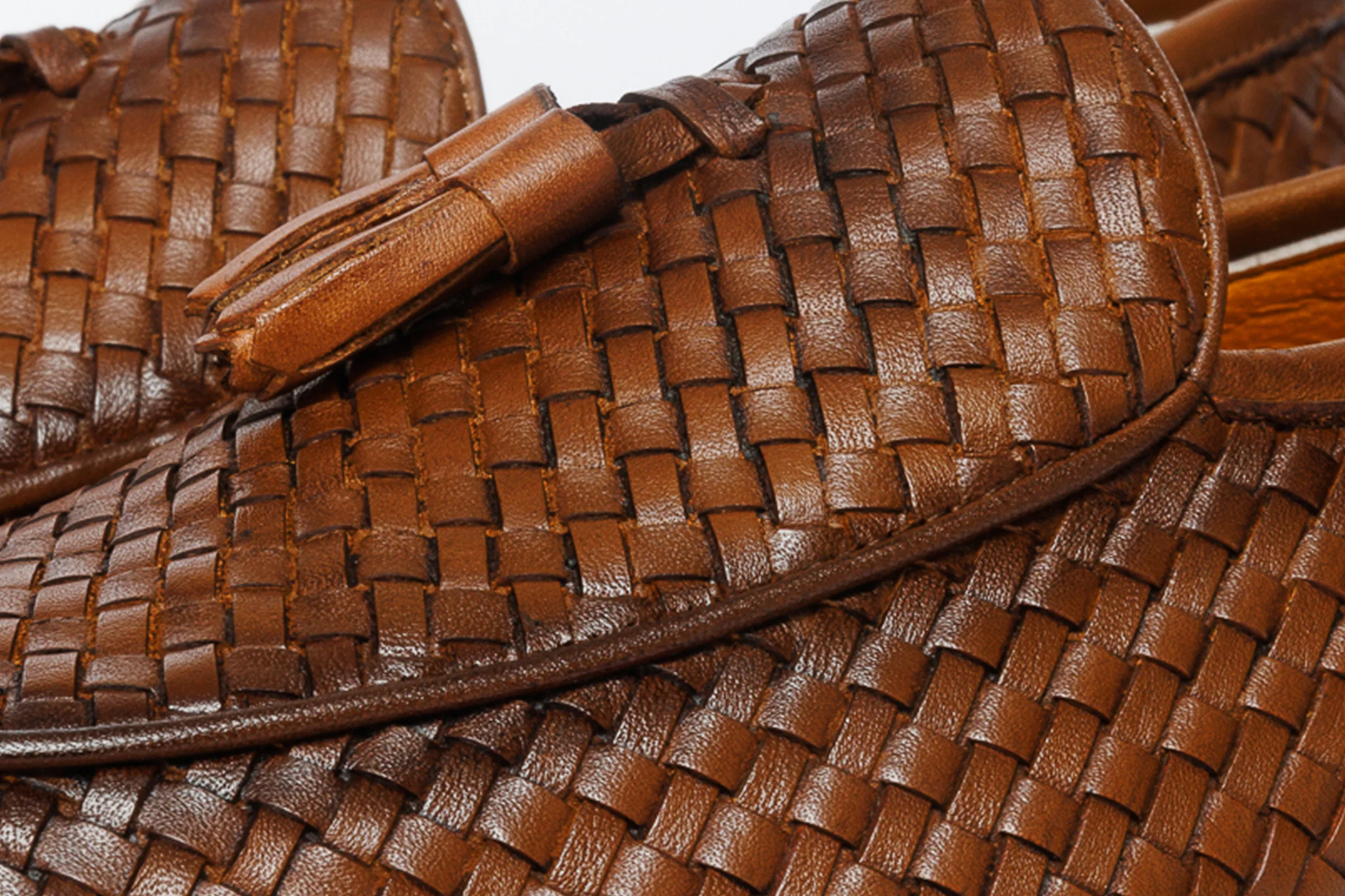 The Mclean Shoe Tan Woven Tassel Loafer Men Shoe - Image 3