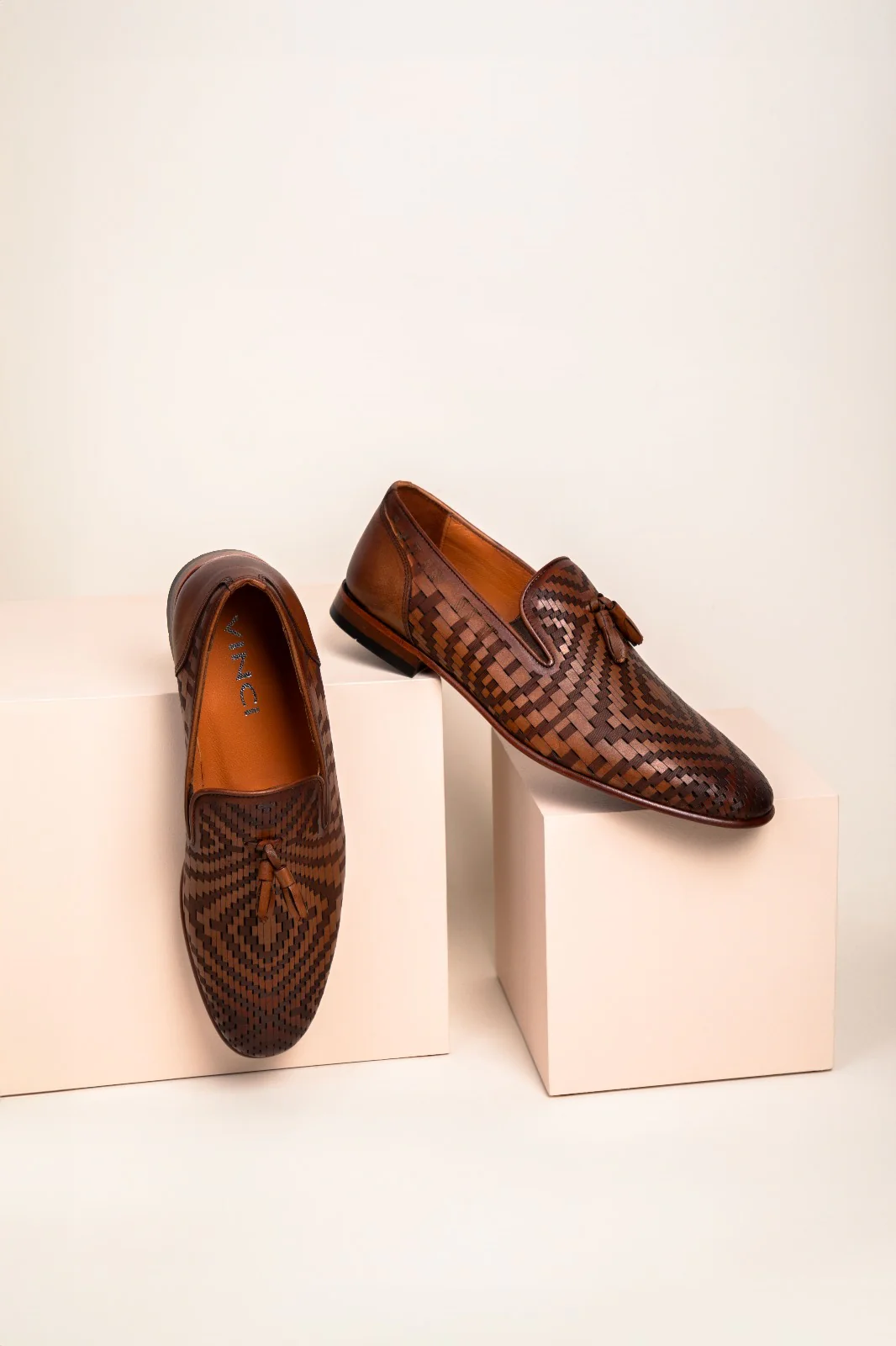 The Meram Brown Leather Tassel Slip-On Loafer Men Shoe - Image 5