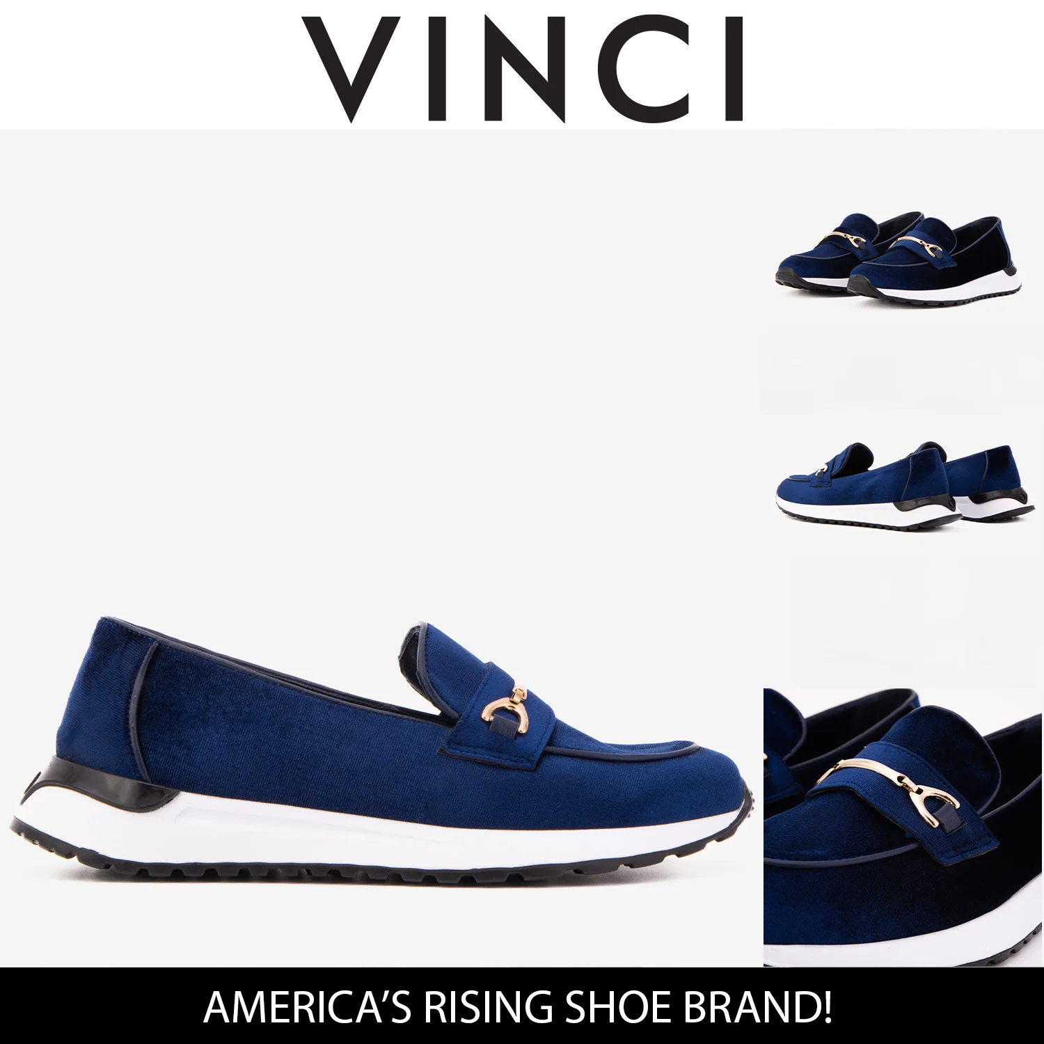 The Milan Navy Blue Leather Women Sneaker - Image 3