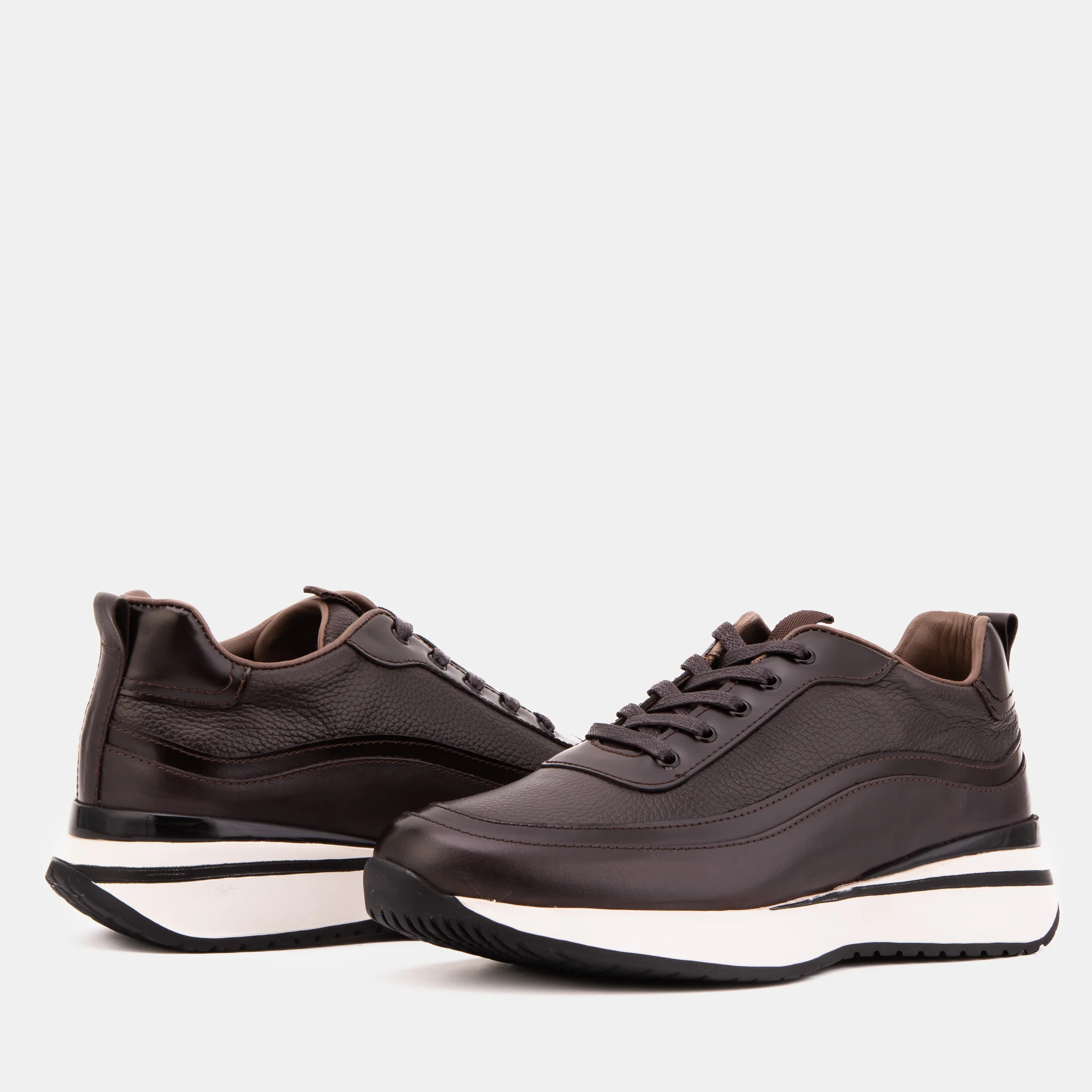 The Modena Brown Leather Men Sneaker - Image 5
