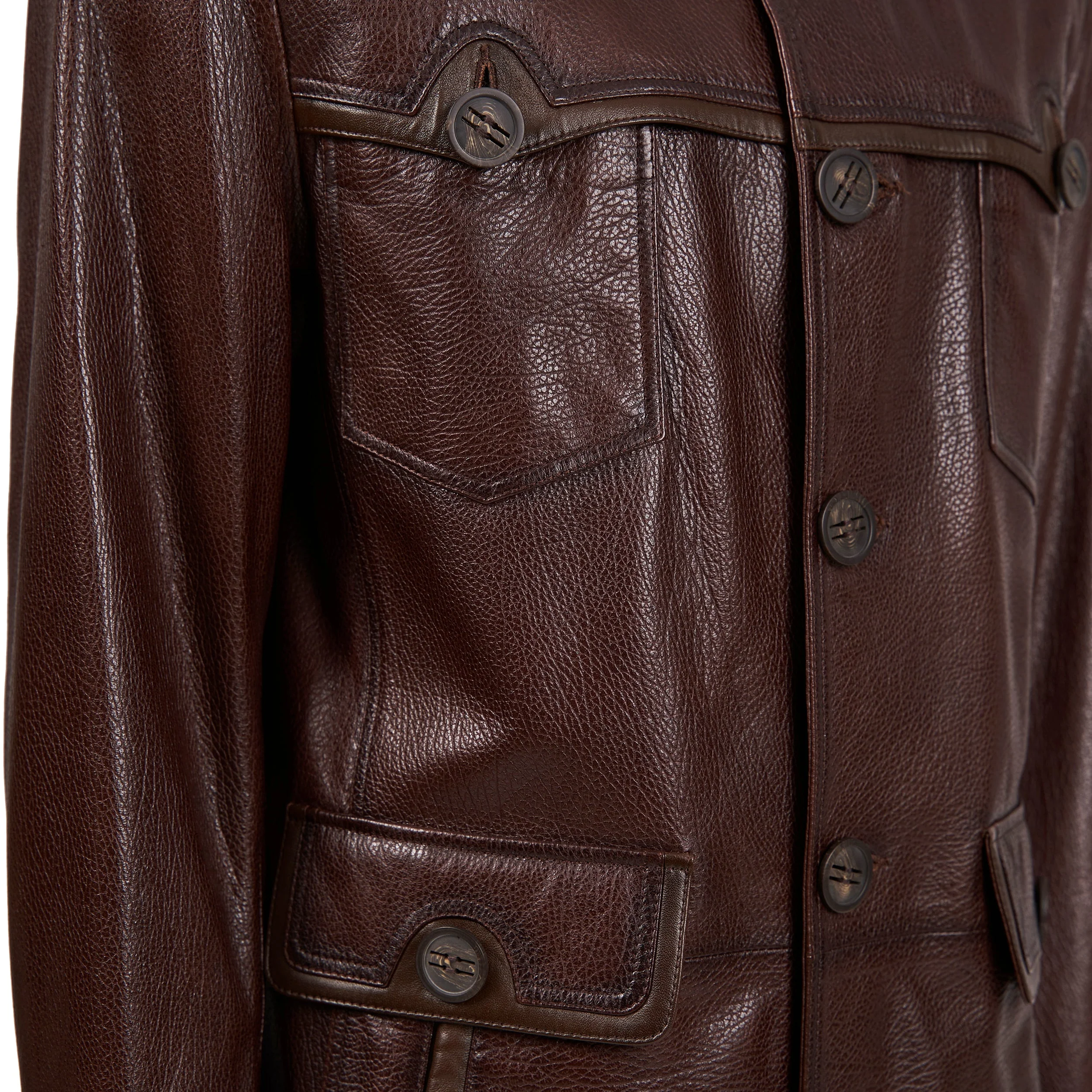 The Montclair Brown Men Leather Jacket - Image 3