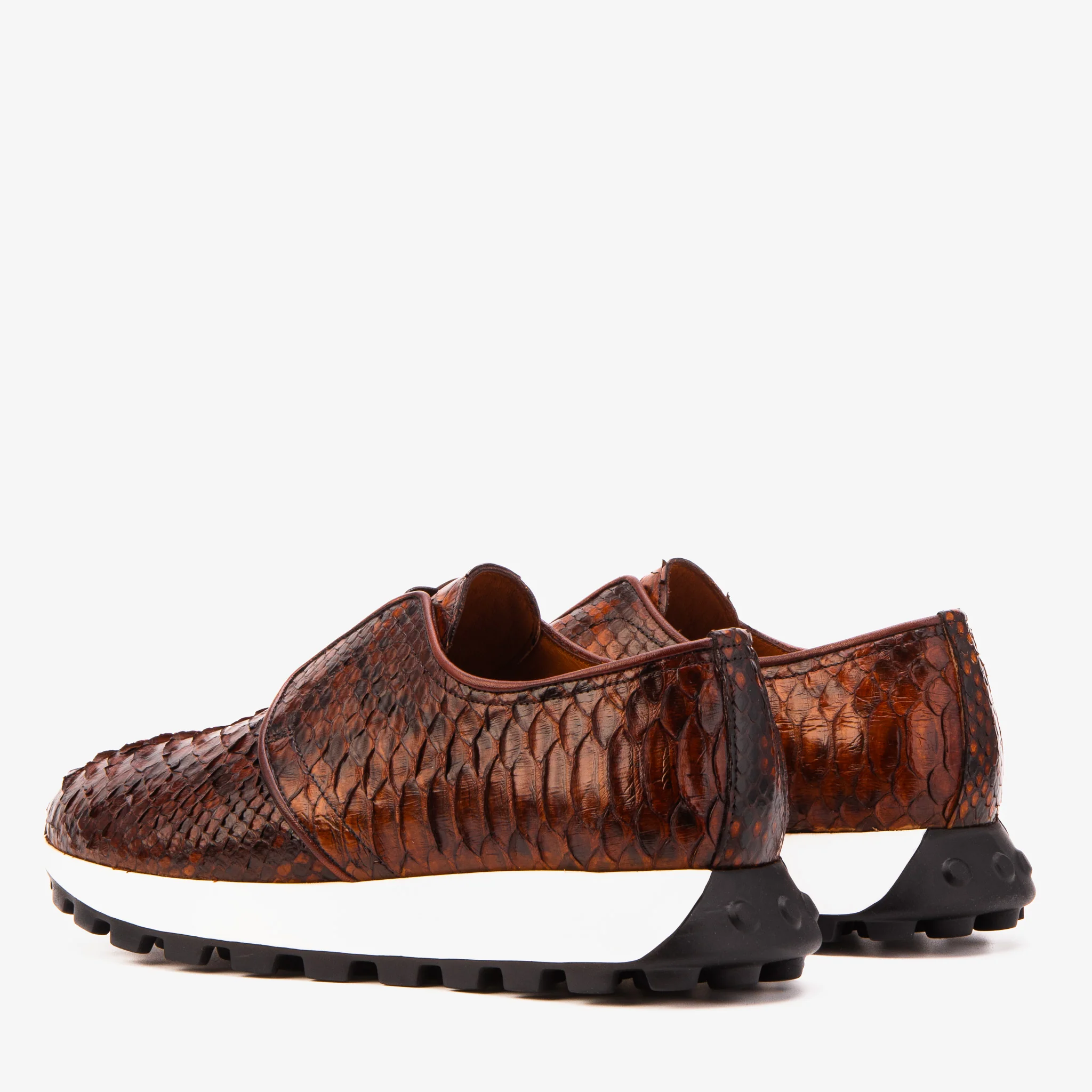 The Obsidian Tan Python Leather Men Sneaker - Image 4
