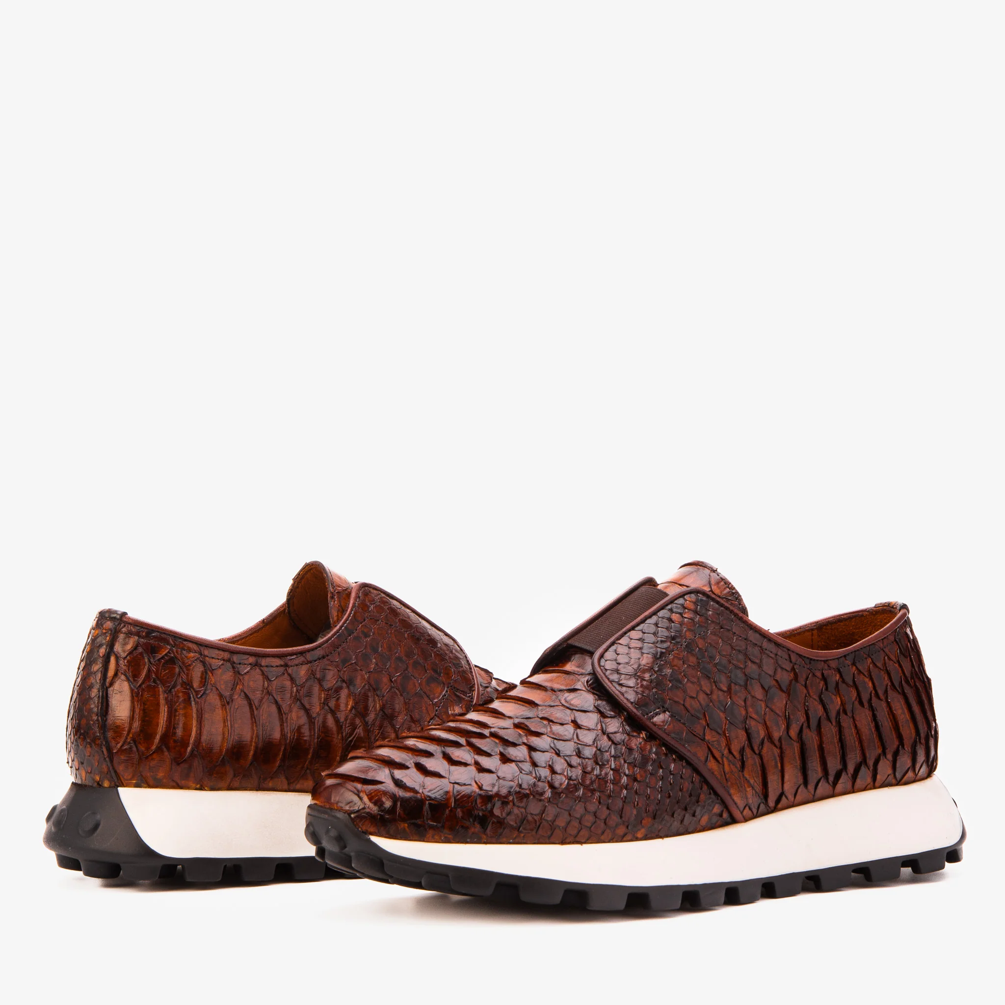 The Obsidian Tan Python Leather Men Sneaker - Image 5