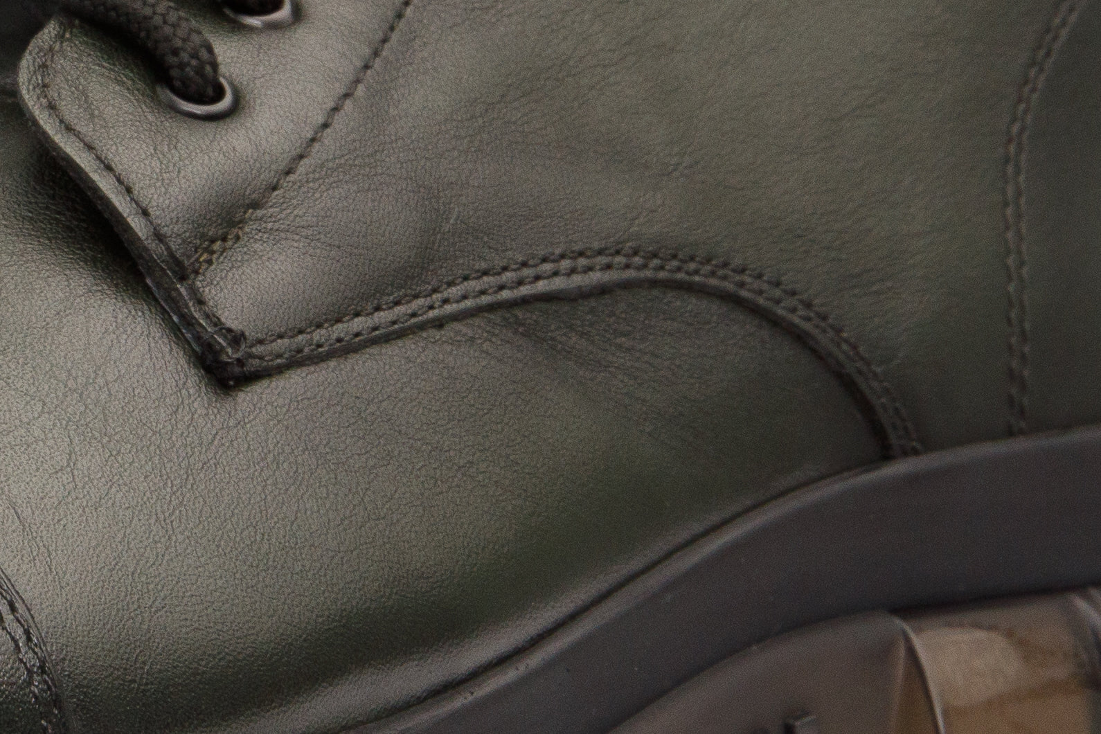 The Ottova Green Leather Lace-Up Sneaker Men Boot with a Zipper - Image 5