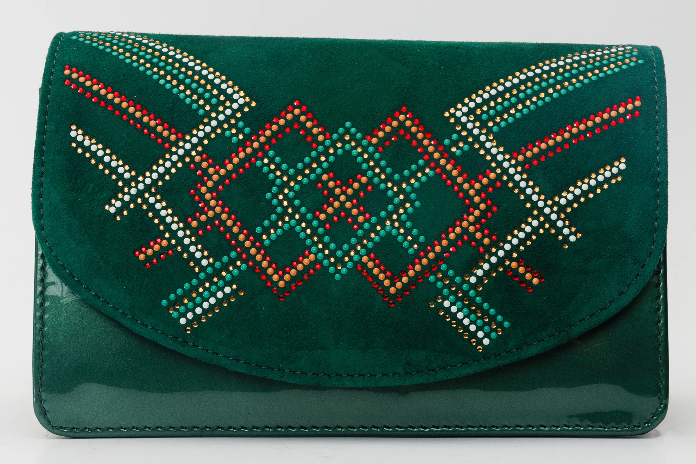 The Palma Green Glitter Leather Handbag - Image 5
