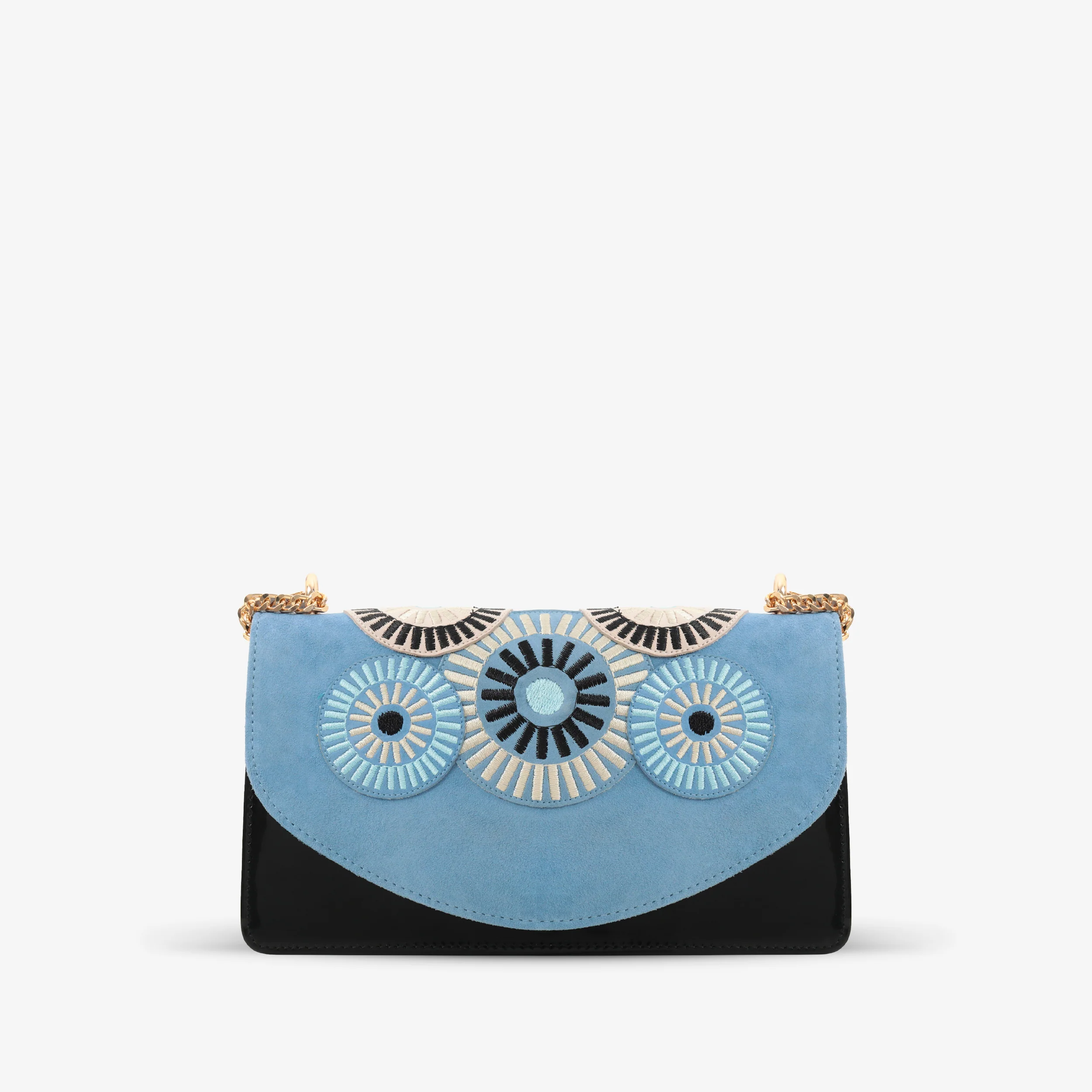 The Parama Blue Suede Leather Handbag - Image 2