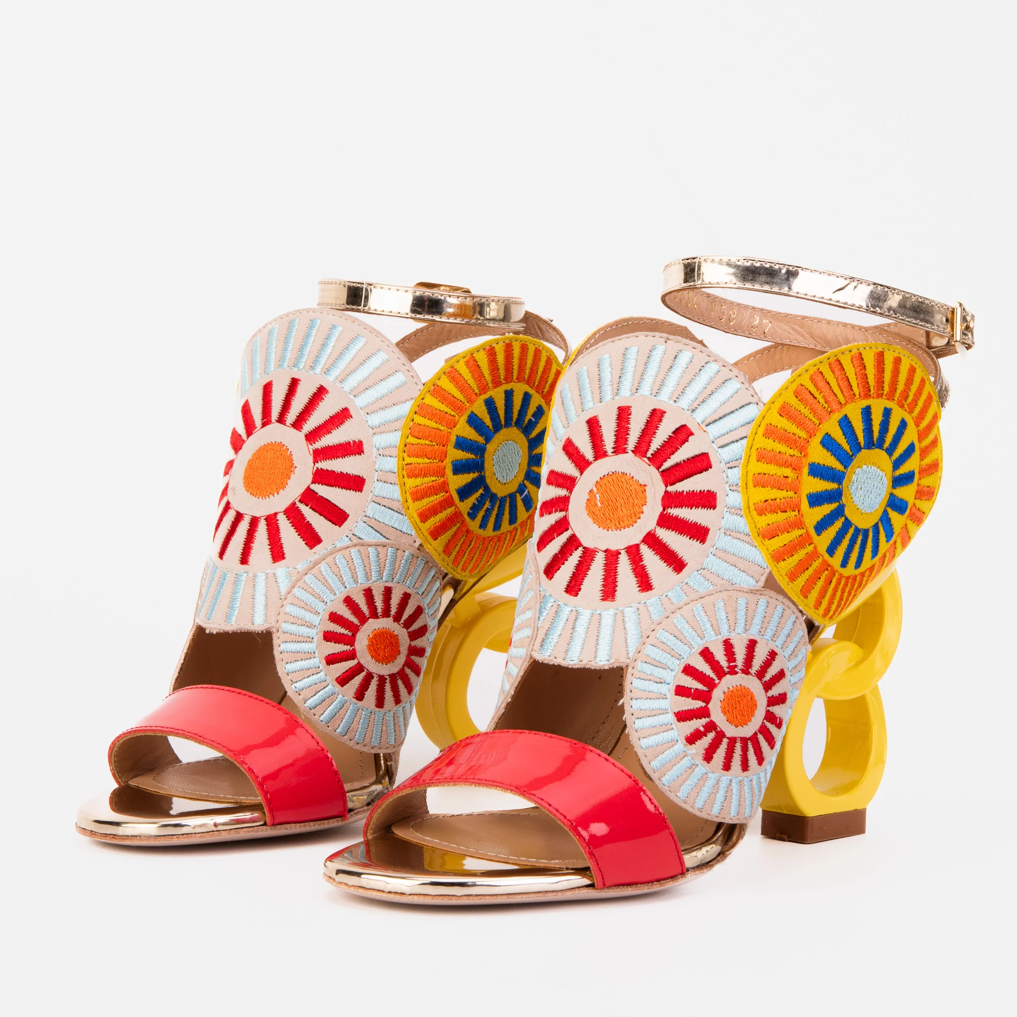 The Parama Yellow Leather Ankle Strap Women Sandal - Image 3