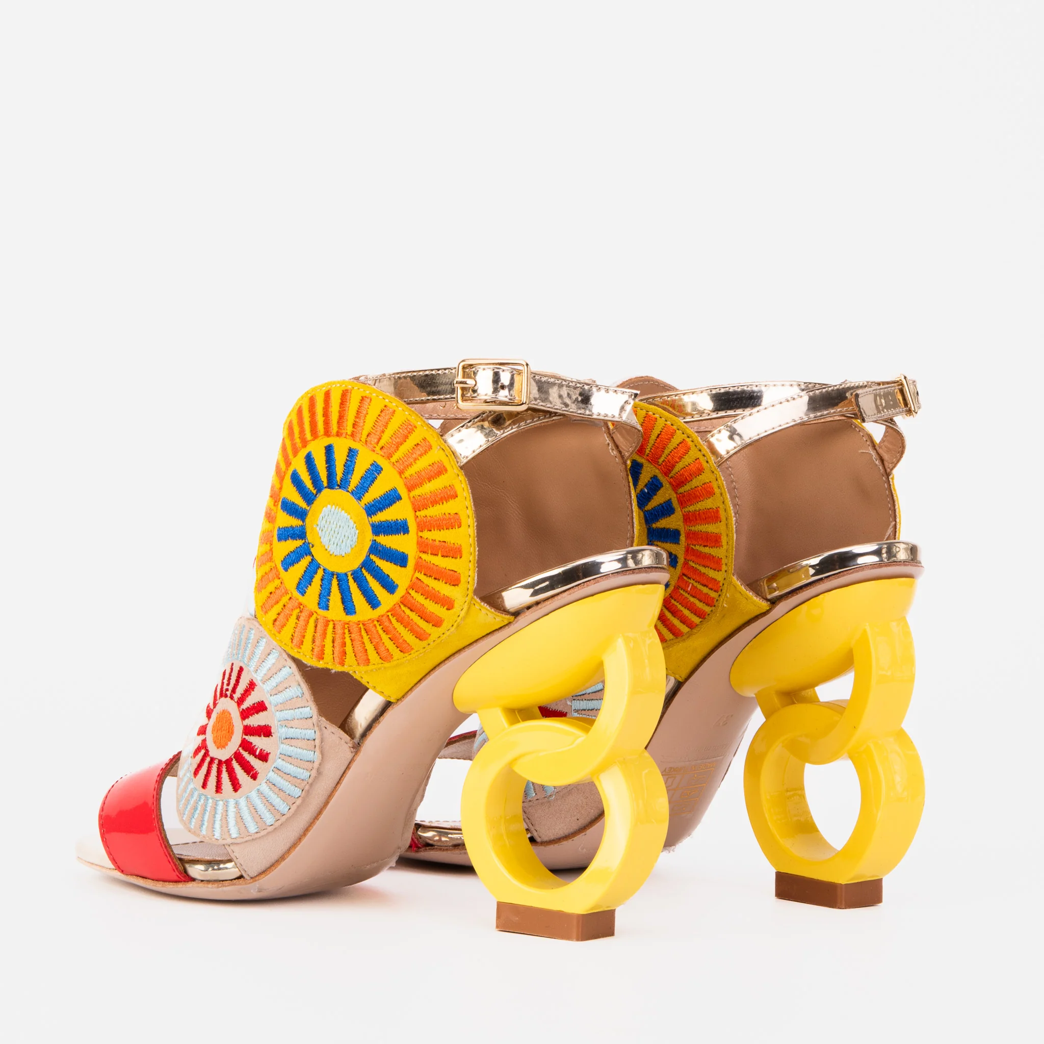 The Parama Yellow Leather Ankle Strap Women Sandal - Image 6