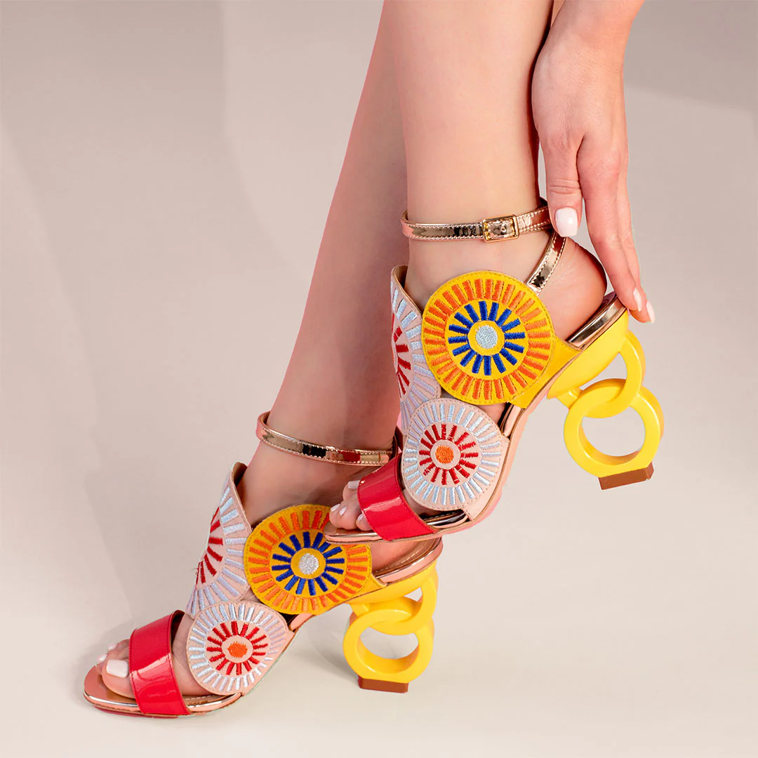 The Parama Yellow Leather Ankle Strap Women Sandal - Image 8
