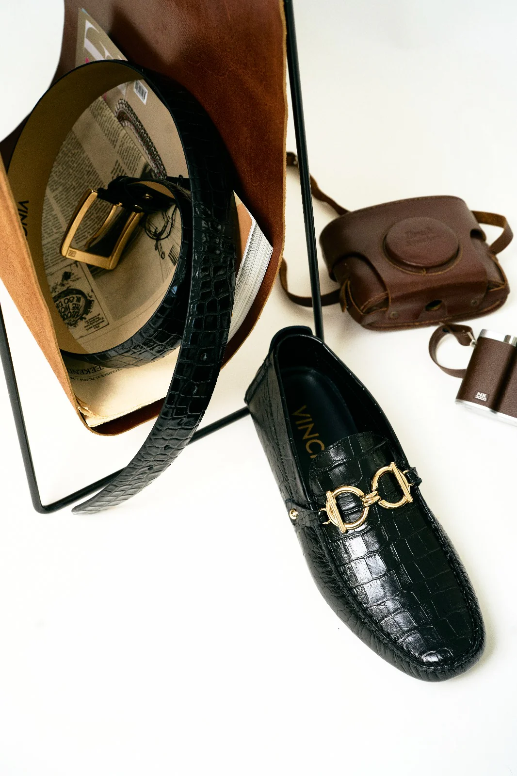 The Pisa Black Leather Bit Drive Loafer Men Shoe - Image 7