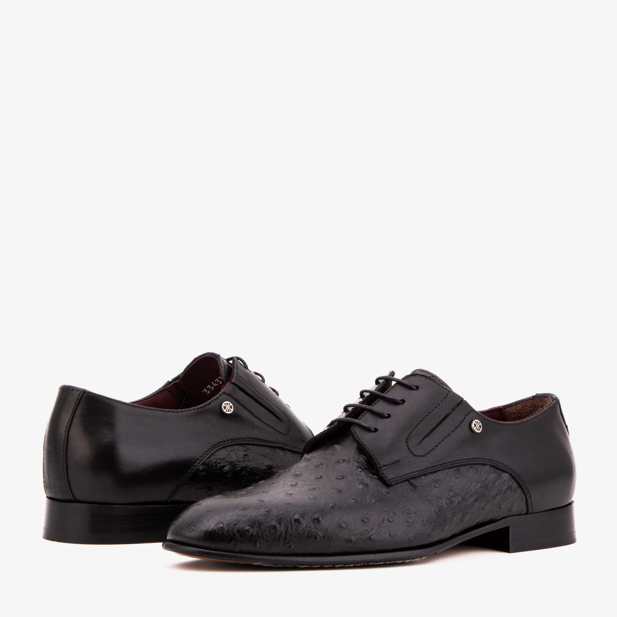 The Porto Alegre Black Leather Derby Men Shoe - Image 4