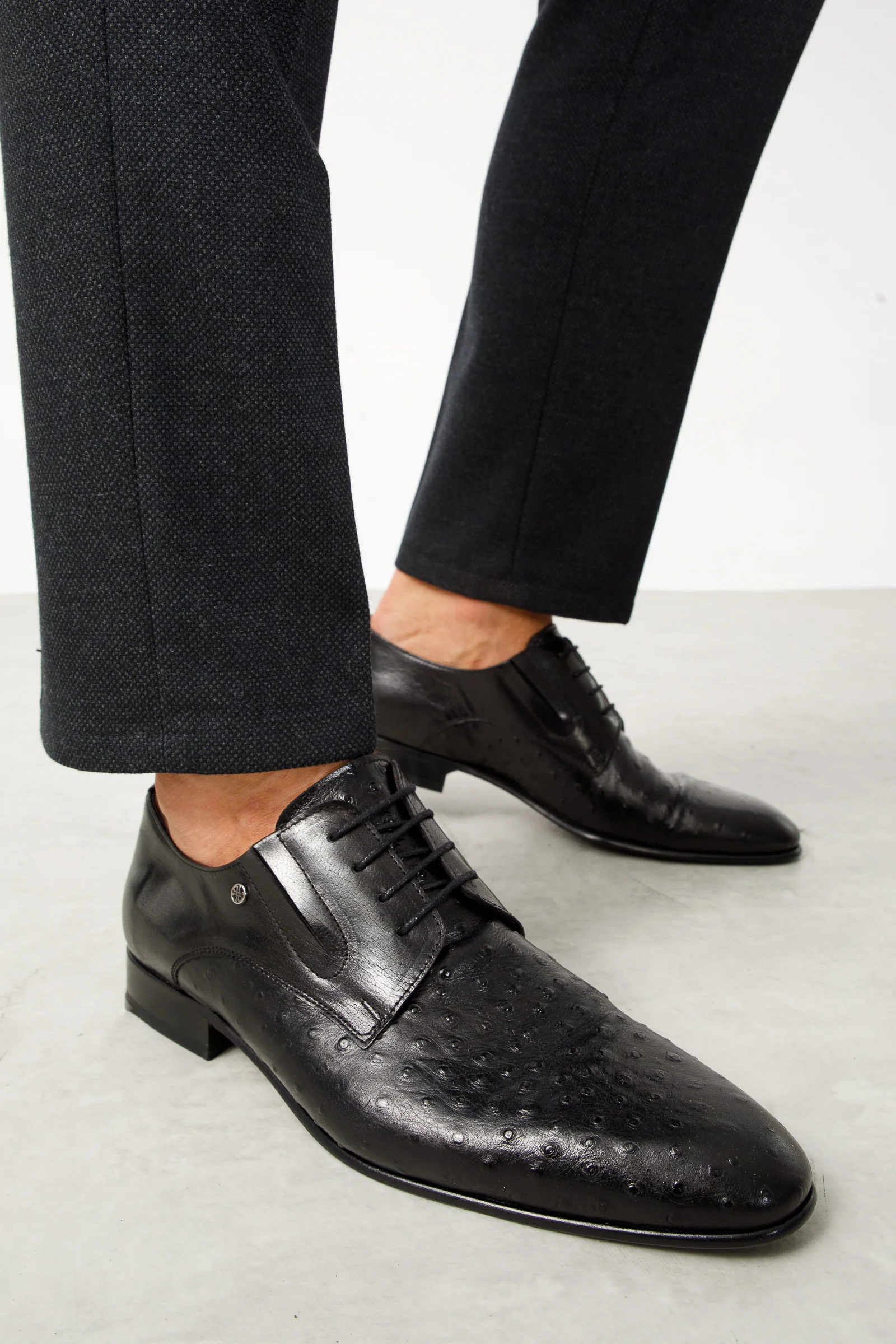 The Porto Alegre Black Leather Derby Men Shoe - Image 9