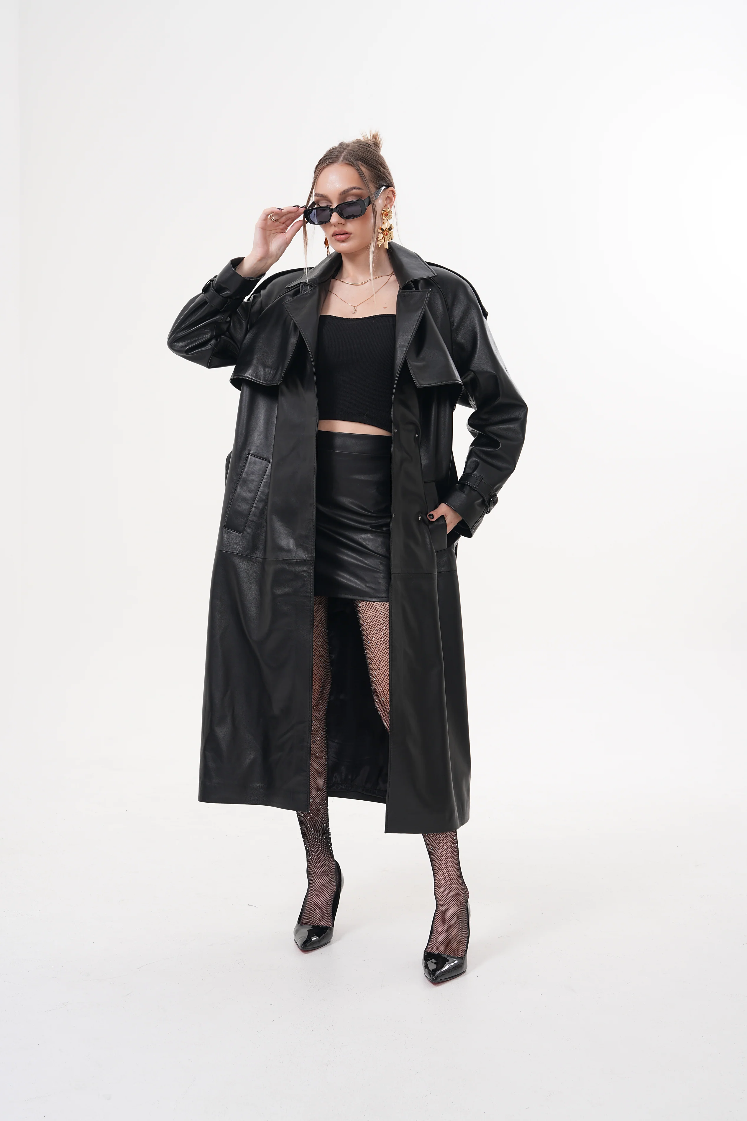 The Raven Black Leather Women Jacket - Image 2
