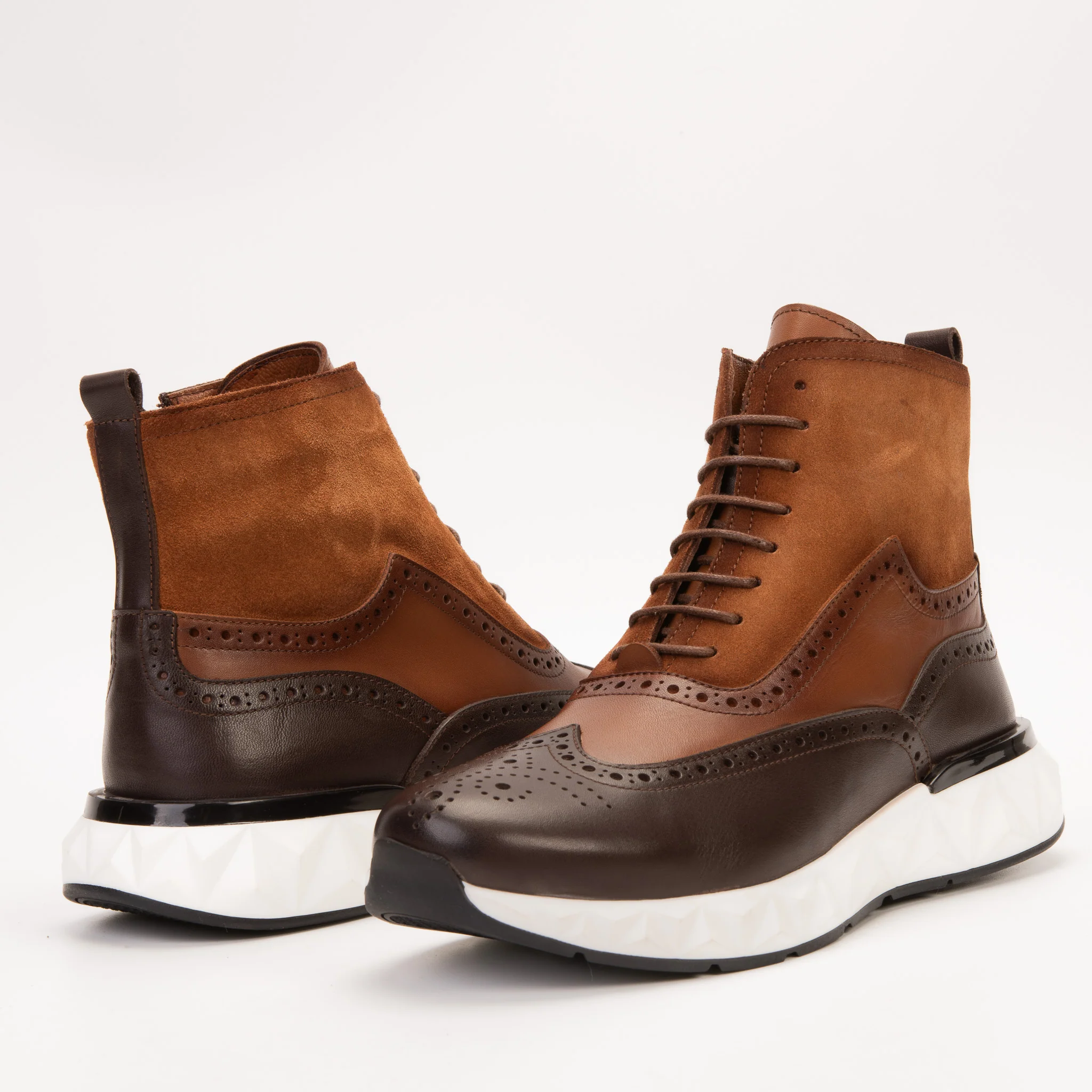 The Regent Brown Leather Wingtip Brogue Men Casual Boot - Image 6