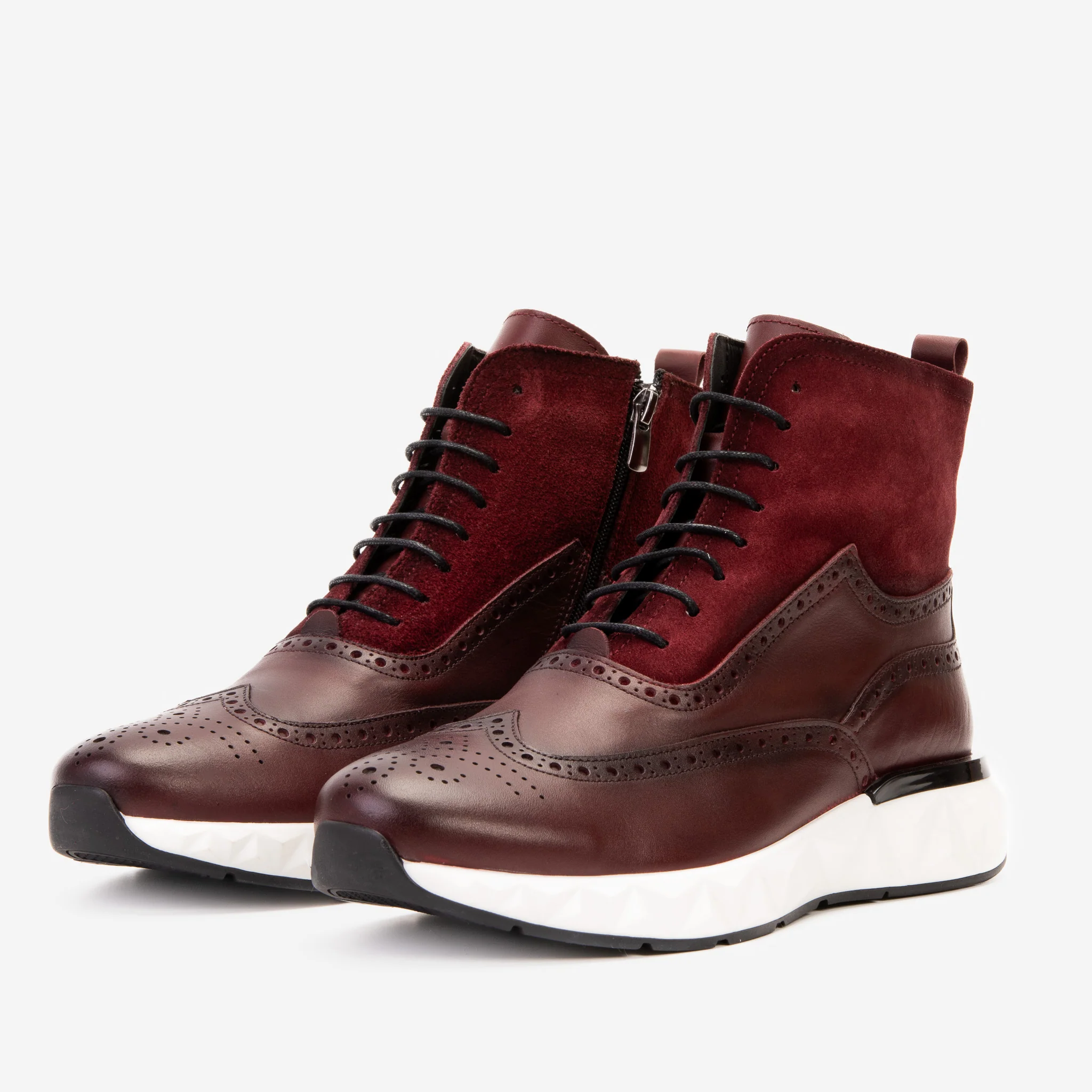 The Regent Burgundy Leather Wingtip
Brogue Men Casual Boot - Image 2