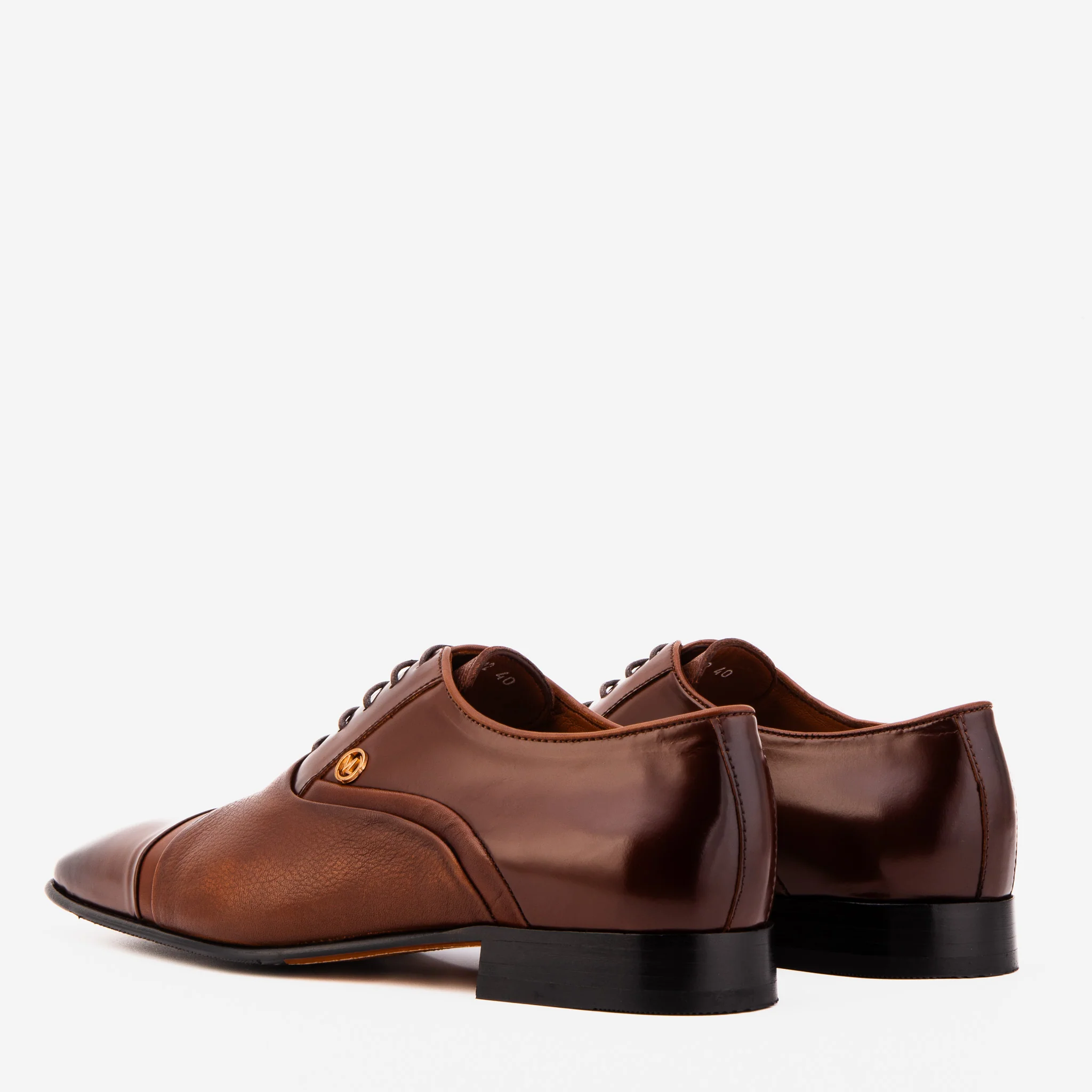 The Rockwell Handmade Tan Leather Cap Toe Oxford Men Shoe - Image 6