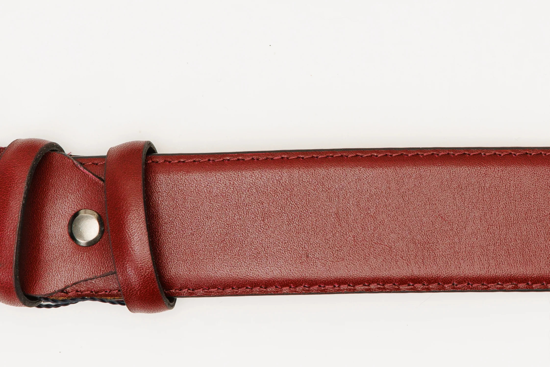 The Royal Hand Craft Burgundy Leather Belt - Image 4