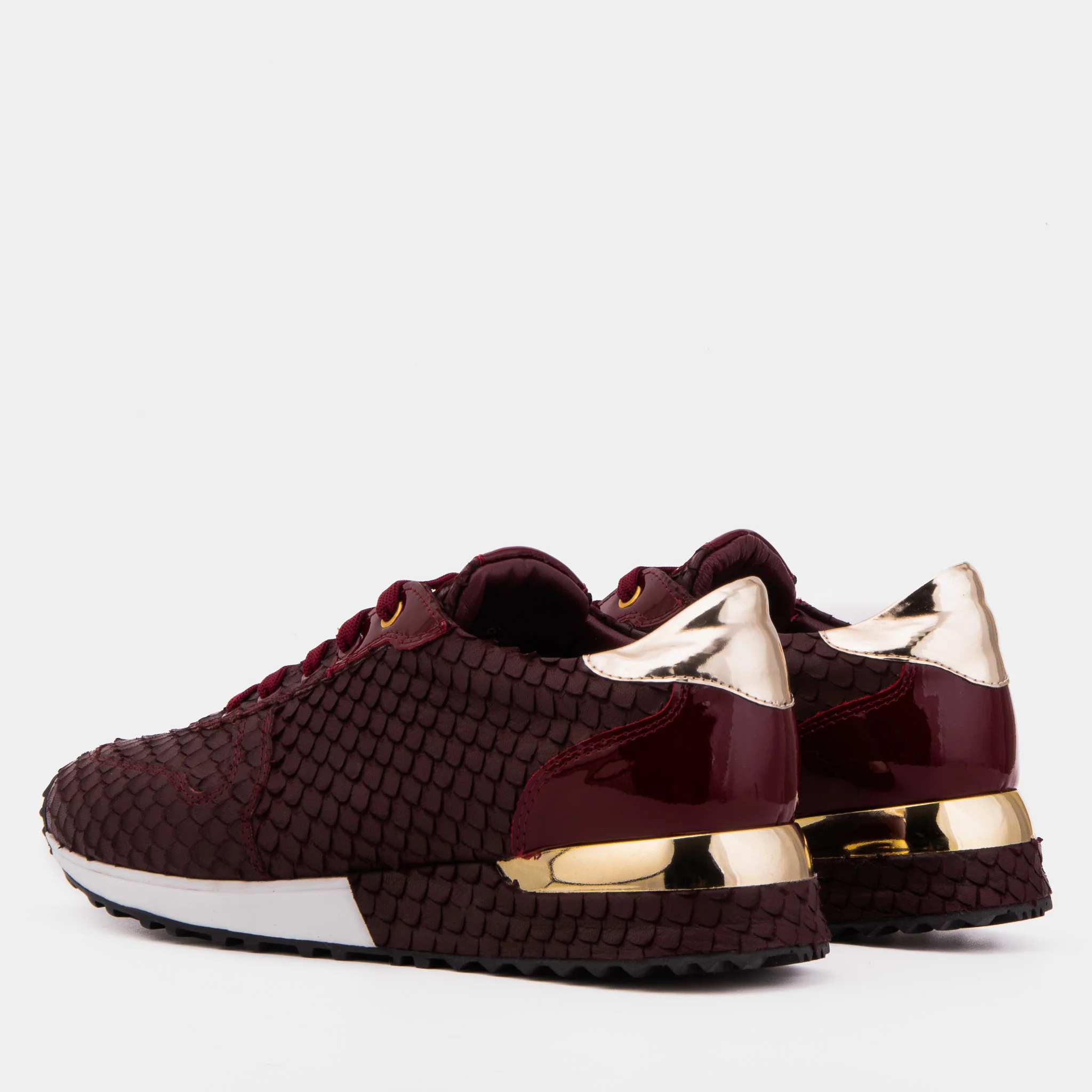 The Scarlet Burgundy Leather Women Sneaker - Image 7
