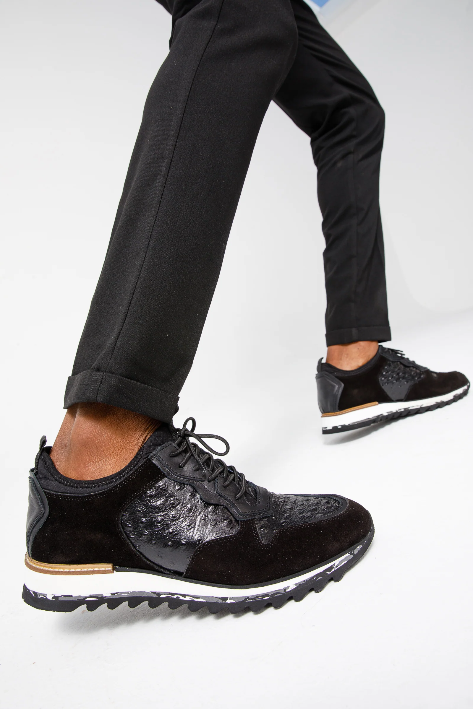 The Sopez Black Leather Men Sneaker - Image 8