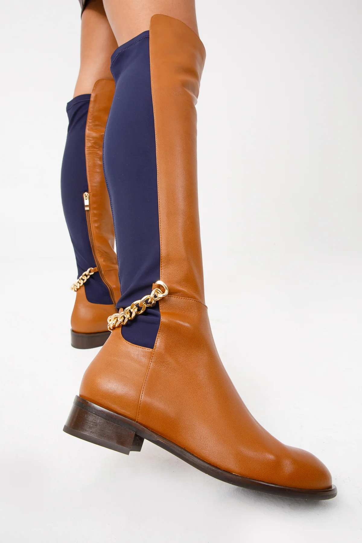 The Tallin Tan Leather Knee High Women Boot - Image 7