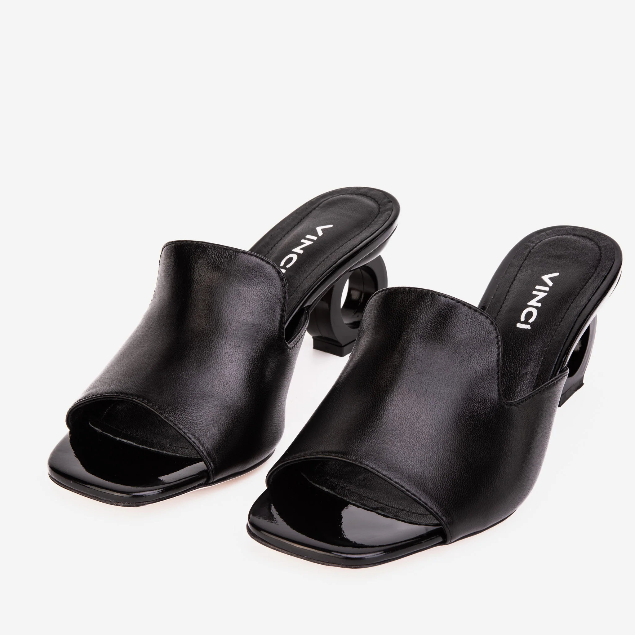 The Tory Black Leather Women Sandal - Image 6
