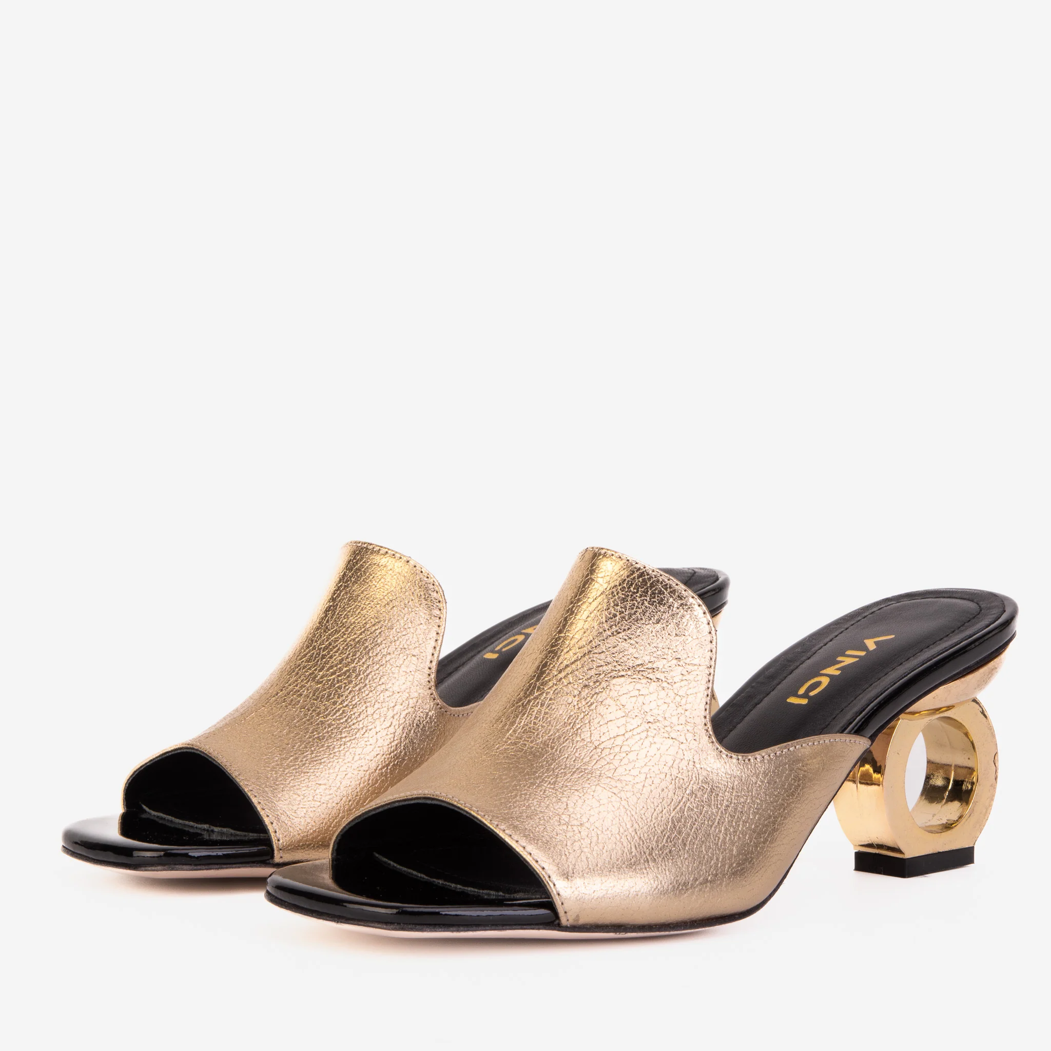 The Tory Gold Leather Women Sandal - Image 4