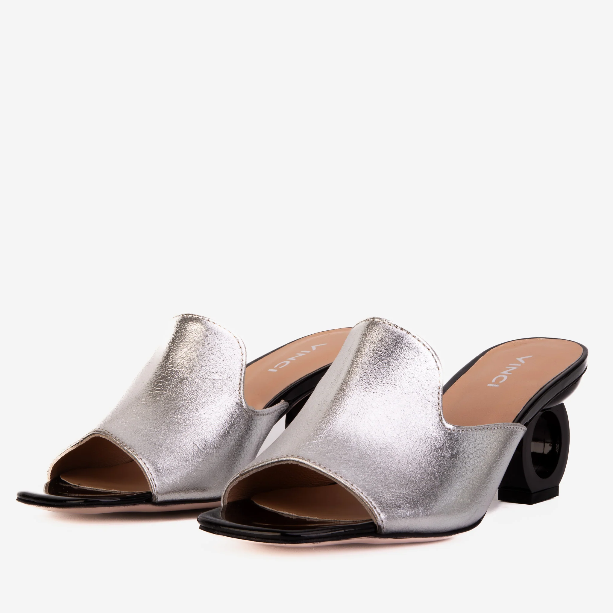 The Tory Silver Leather Women Sandal - Image 3