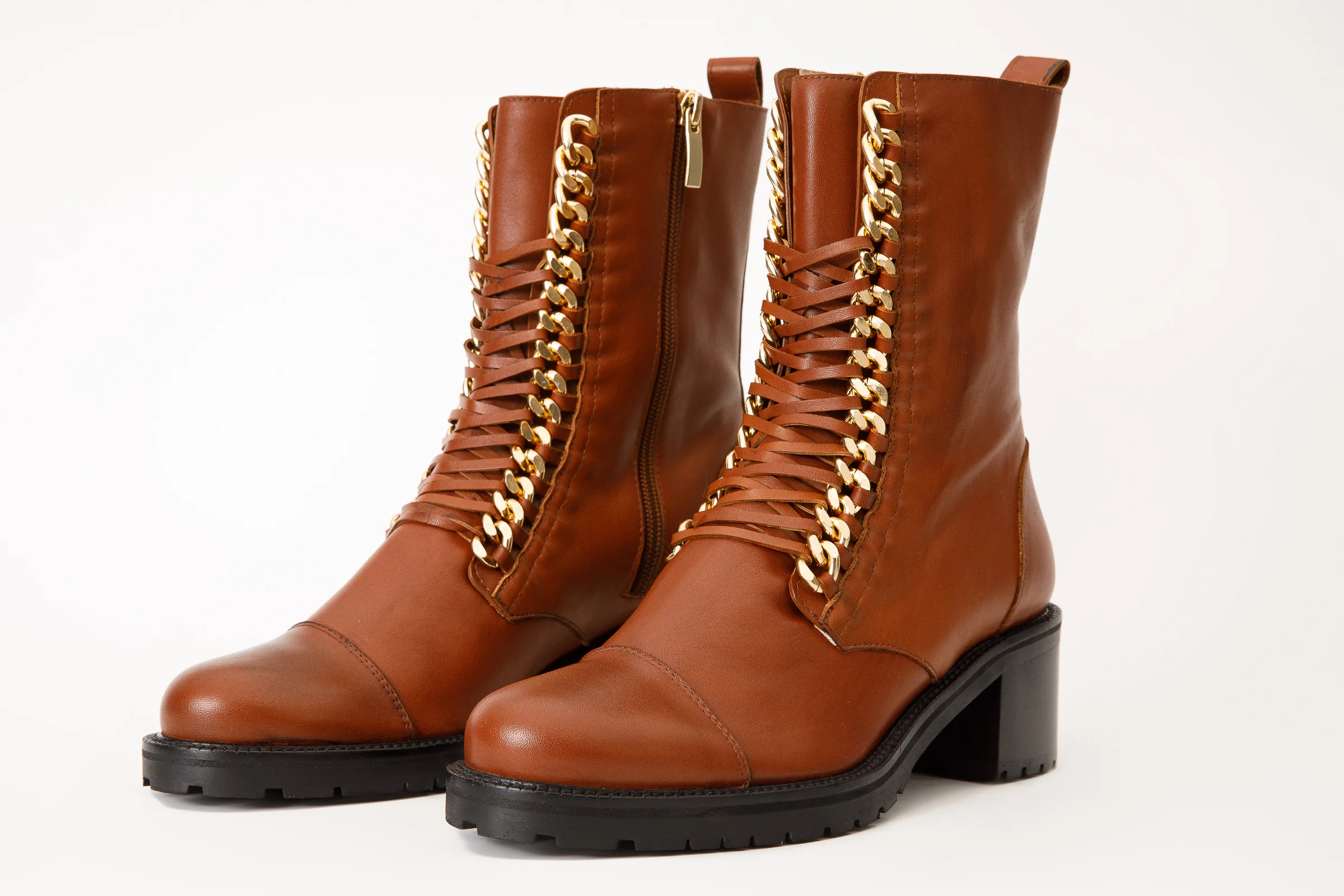 The Tuna Tan Leather Mid Calf Women Boot - Image 3