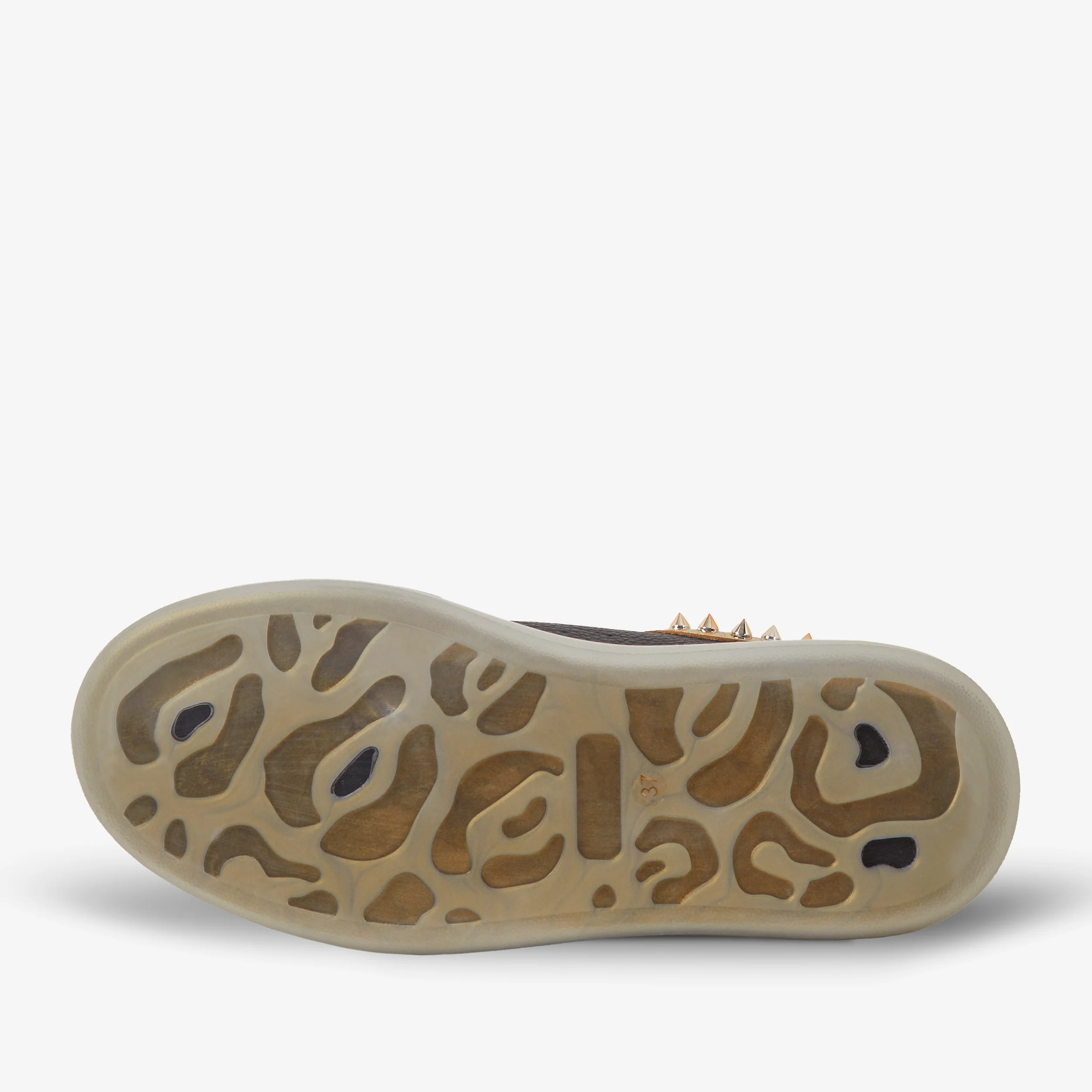 The Venezia Gold & Black Leather Women Sneaker - Image 5