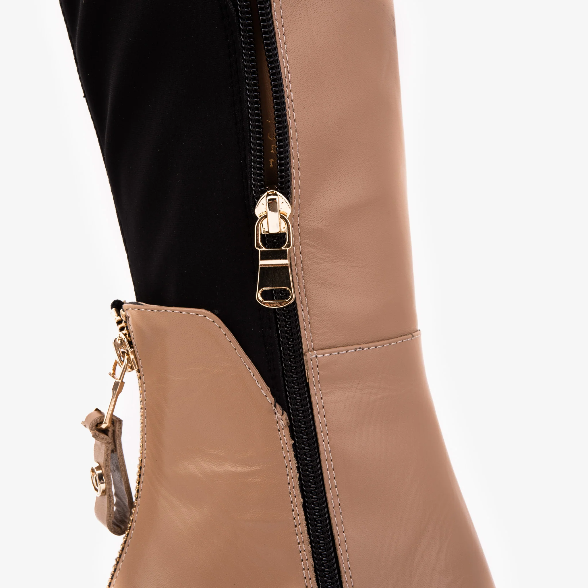 The Verona Cream Leather Knee High Women Boot - Image 6