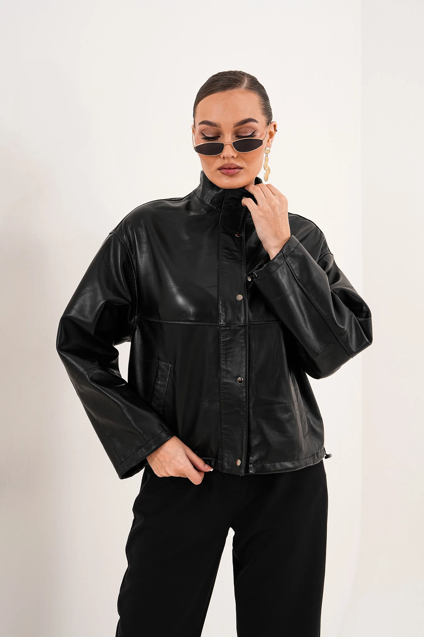The Vesper Black Leather Women Jacket - Image 10