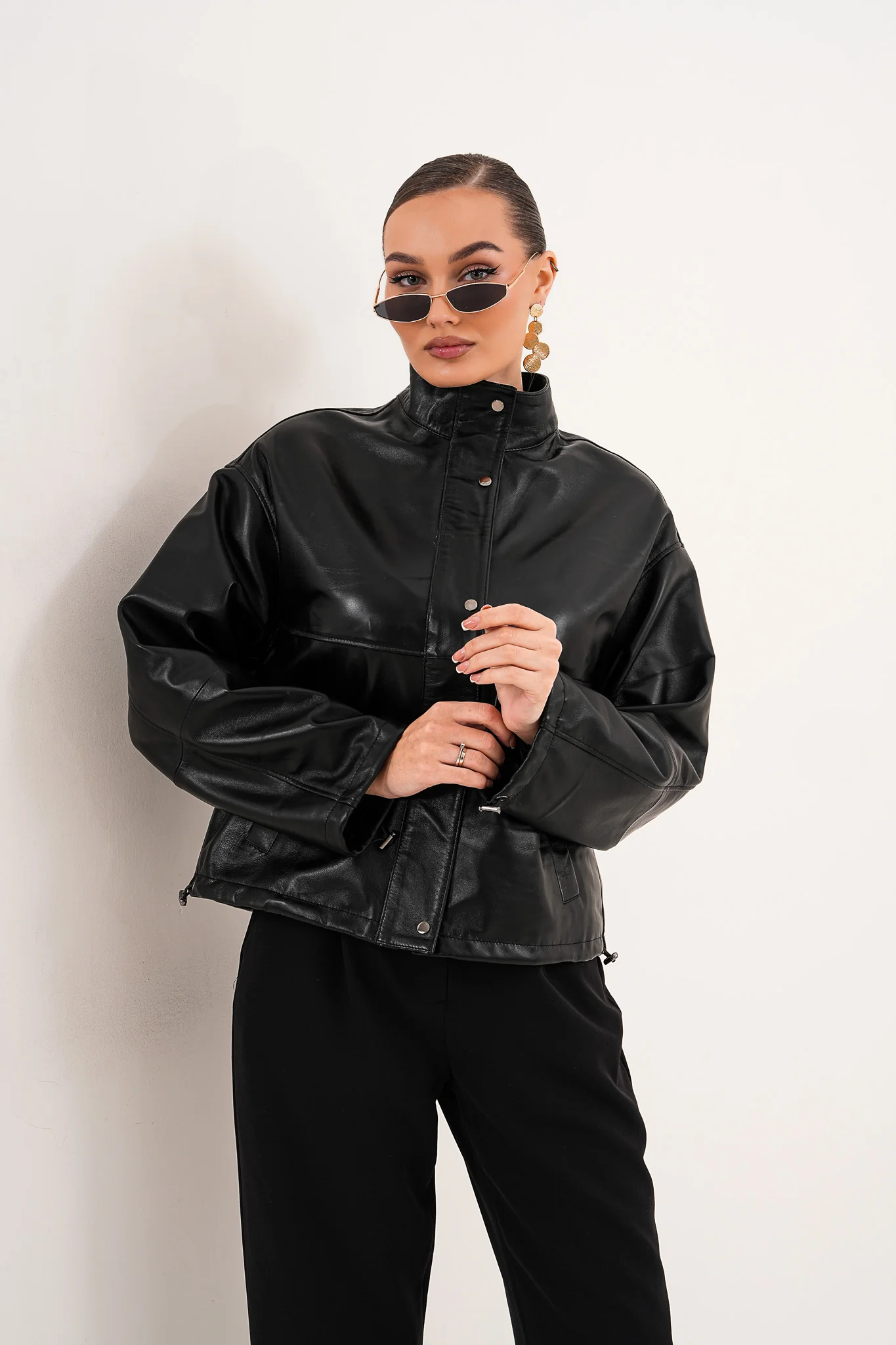 The Vesper Black Leather Women Jacket - Image 11