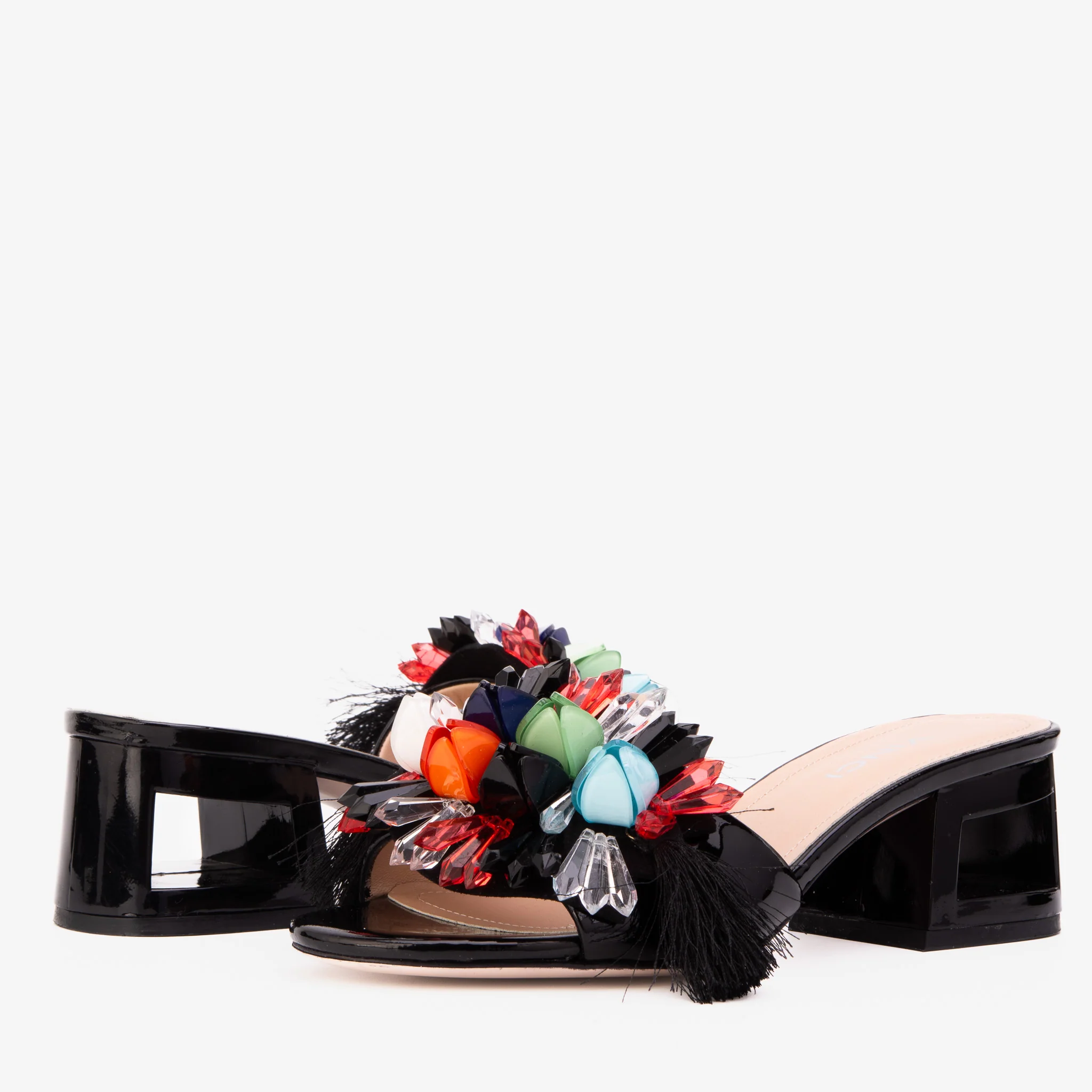 The Vigo Black Leather Block Heel Women Sandal - Image 5