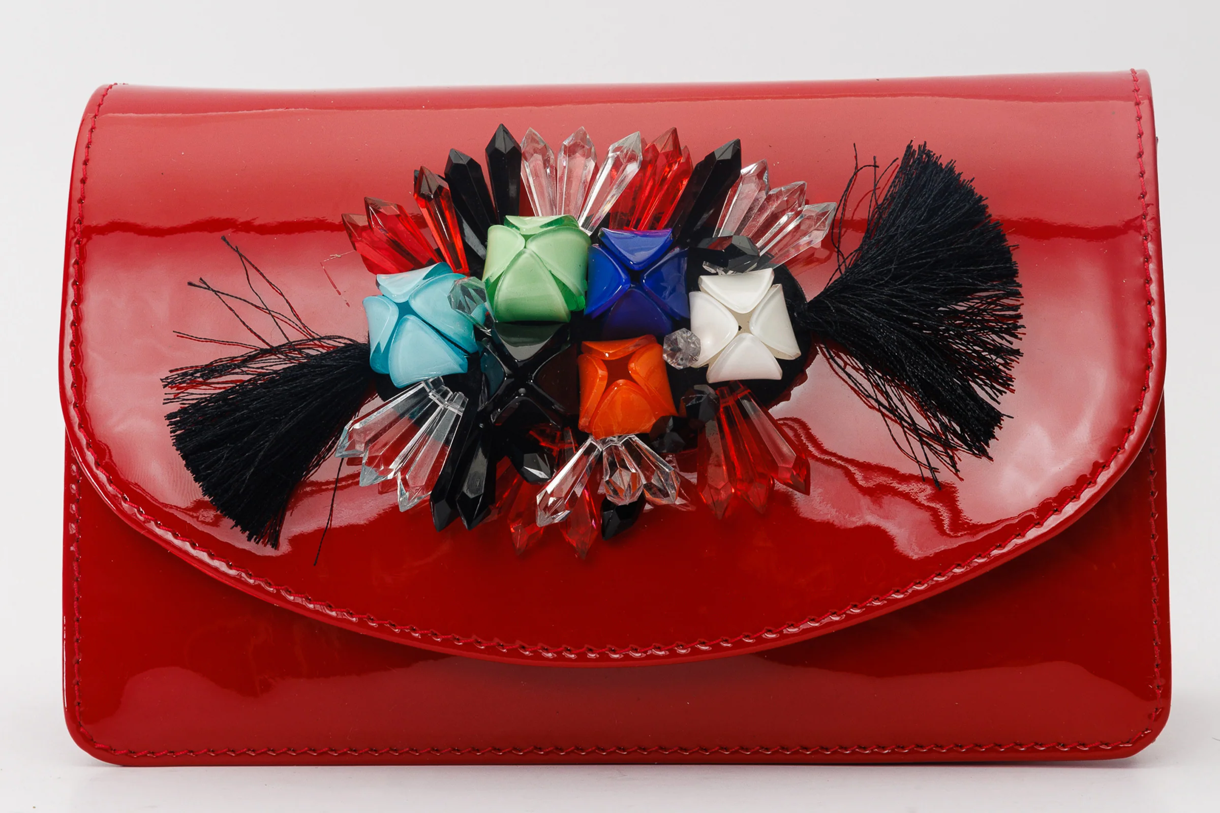 The Vigo Red Patent Leather Handbag - Image 2