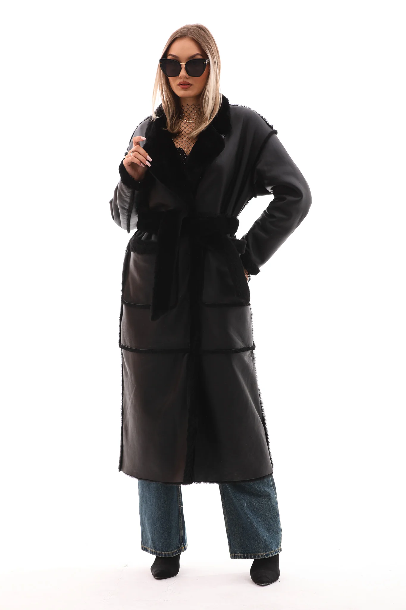 The Virelli Reversible Leather Women Jacket - Image 10