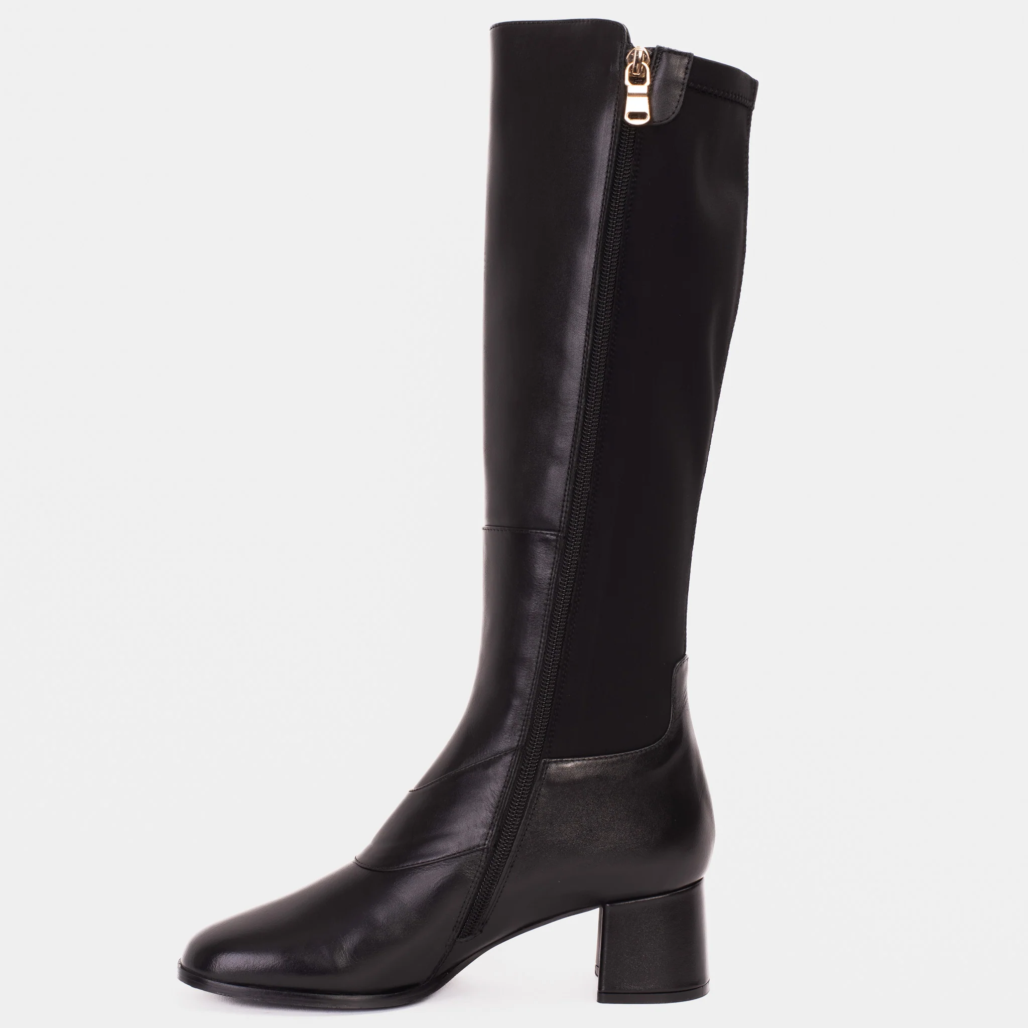The Windsor Black Leather Knee High Women Boot - Image 6