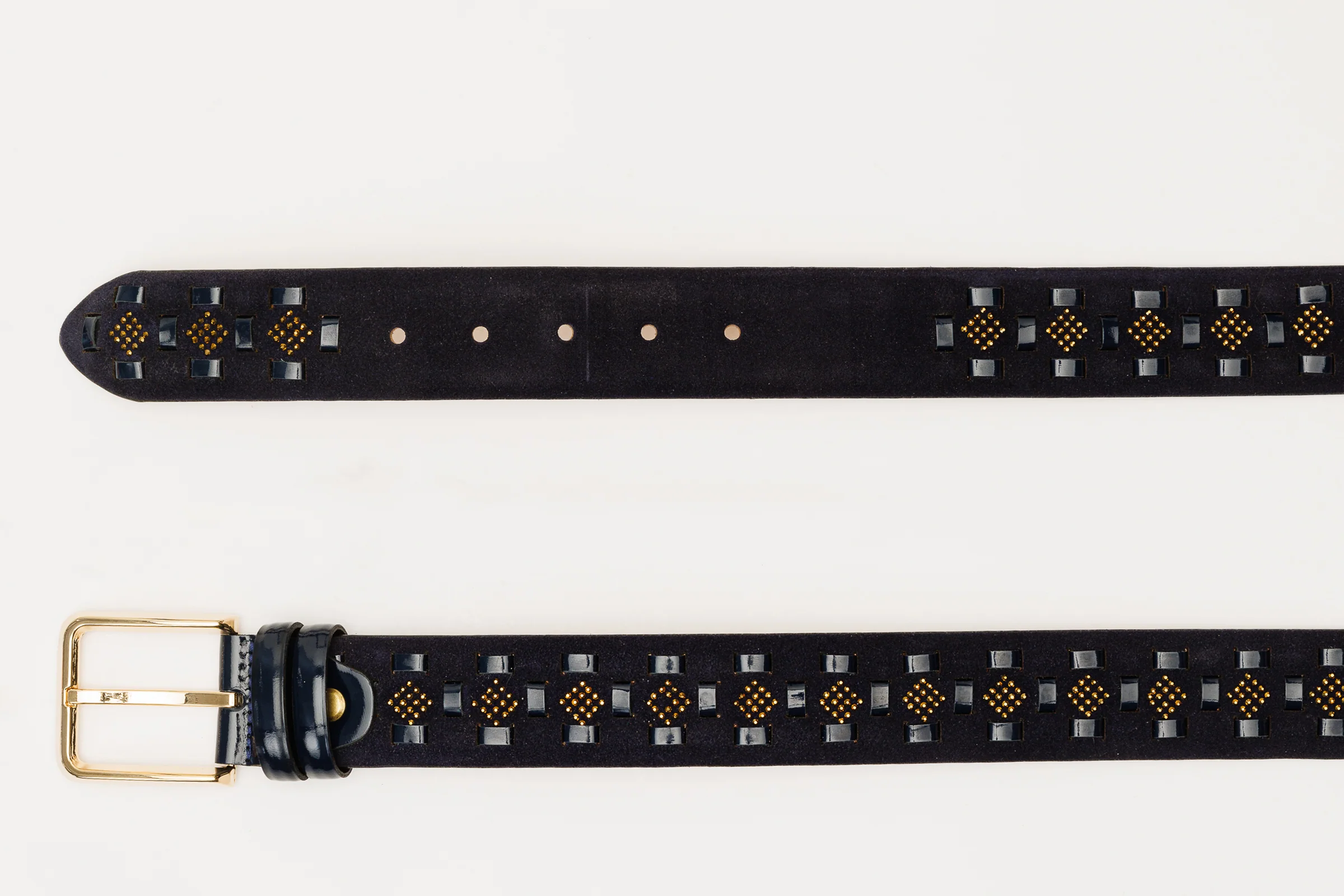 The Vicino Navy Leather Belt - Image 4